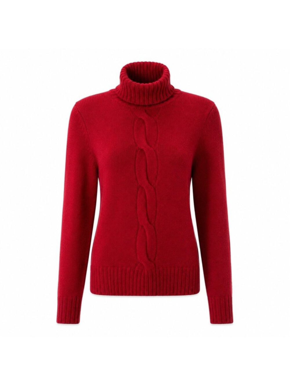Brooks Brothers 346 100% Cashmere Red Cable Knit Sweater S Quiet Luxury